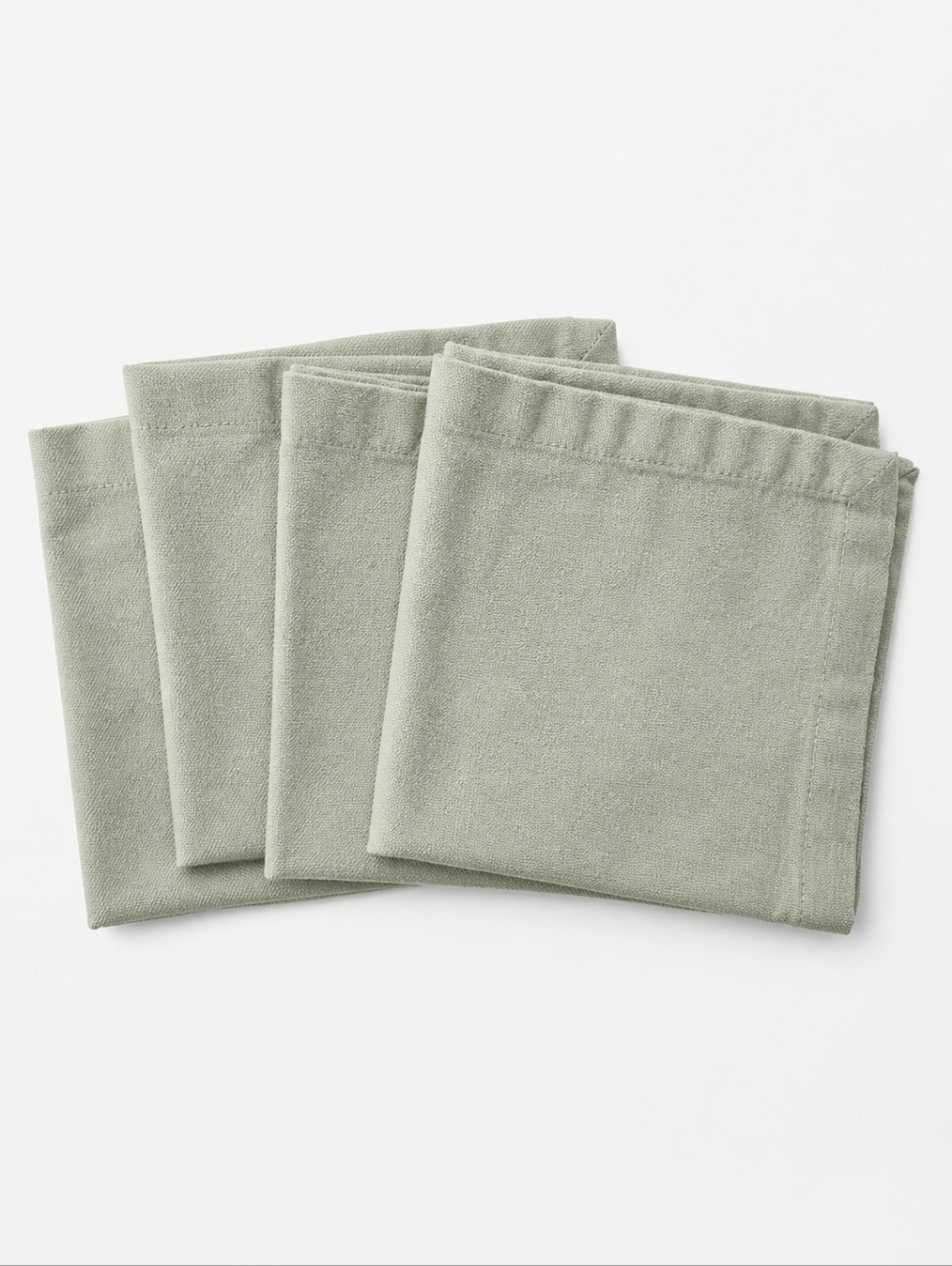 Pottery Barn Cloth Napkins Set of 4 Sage Green 10x9"